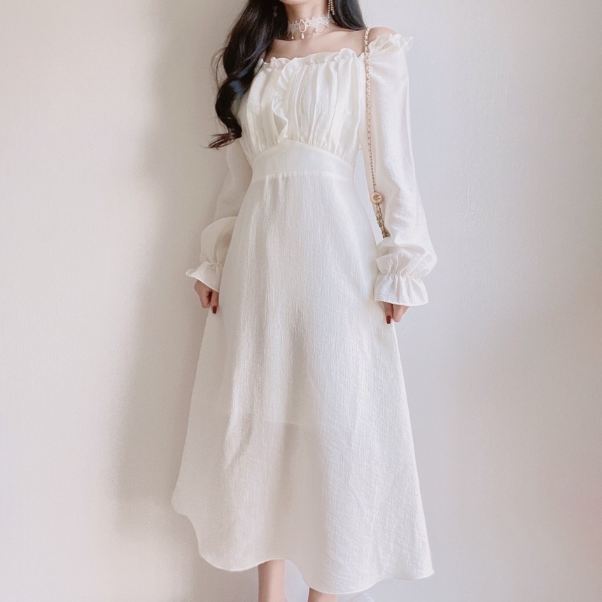 화이트 롱 원피스 (브라이덜,셀프웨딩,제주도)