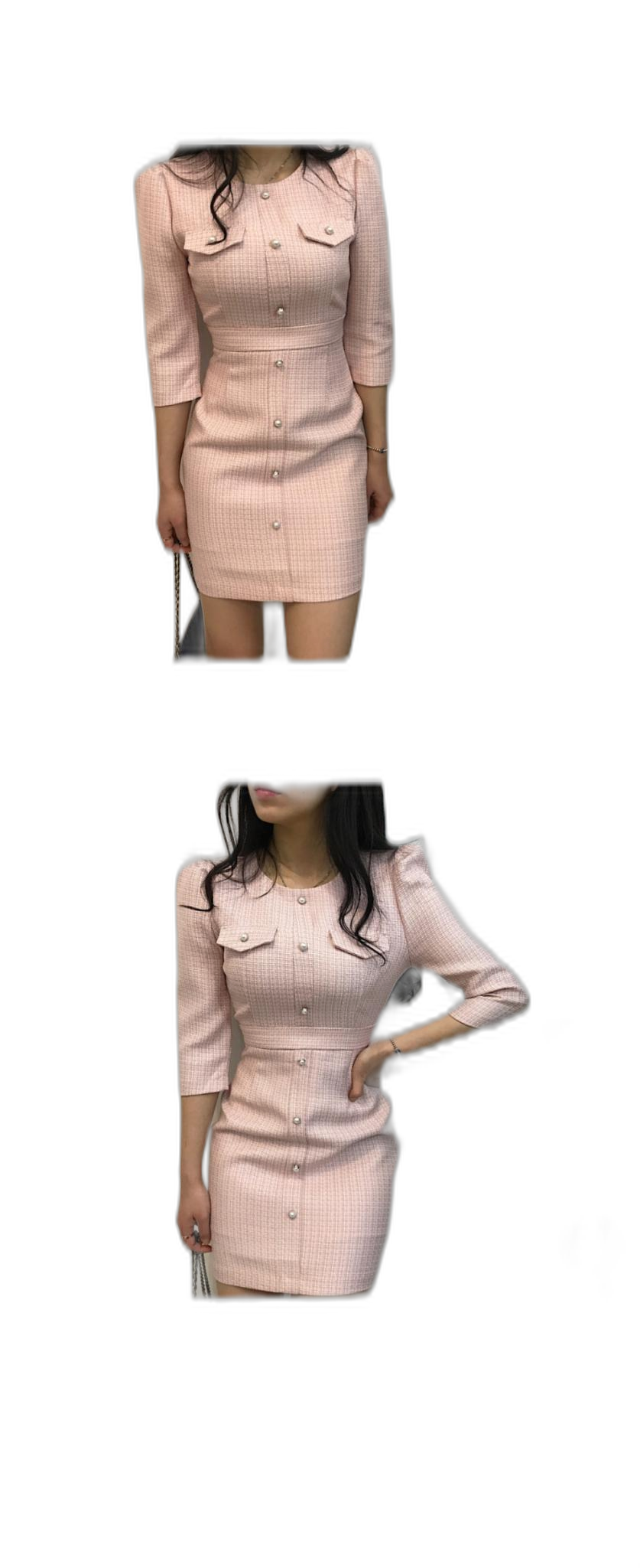 트위드원피스 하객룩