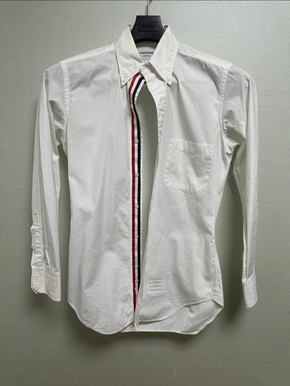톰브라운 옥스포드히든삼선셔츠