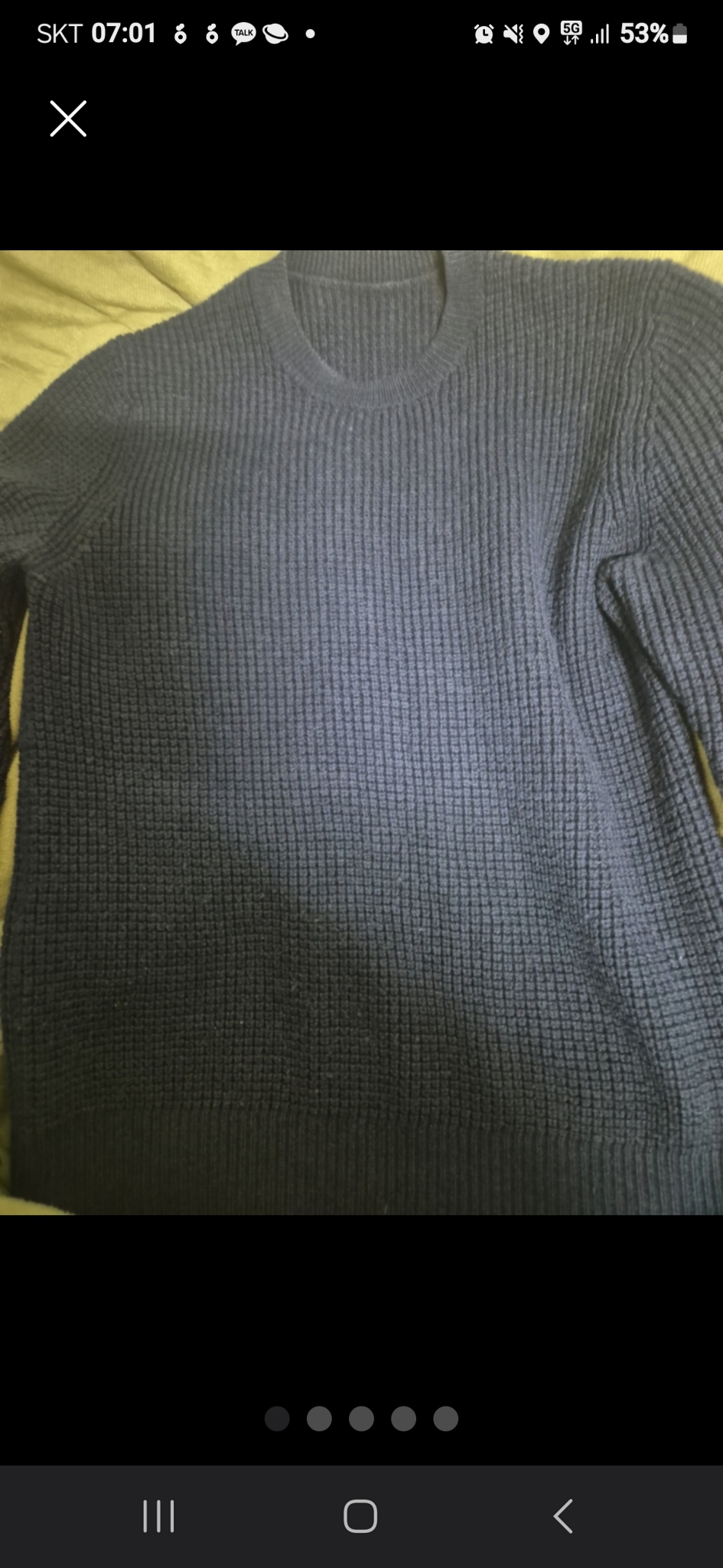 띠어리와플니트