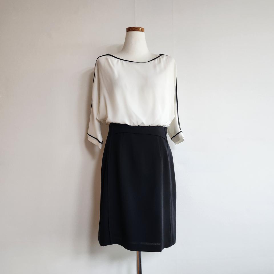 케네스레이디 배색 칠부소매 원피스66