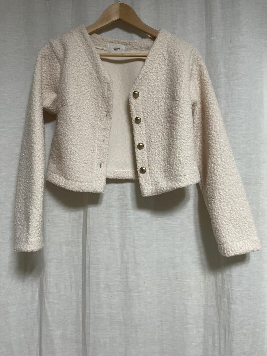 (새상품)금장 부클 크롭 가디건 자켓 (44-55)