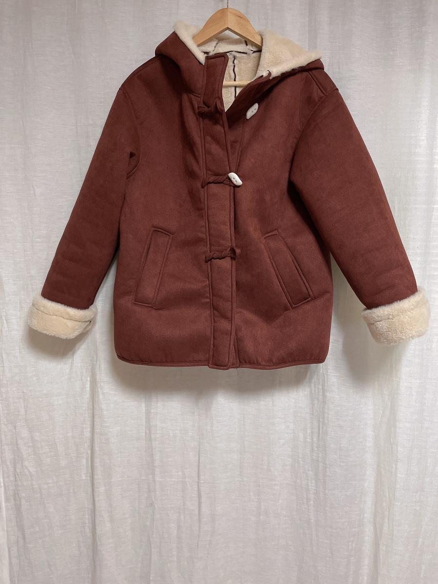 무스탕퍼 떡볶이 숏코트+벙어리장갑 세트