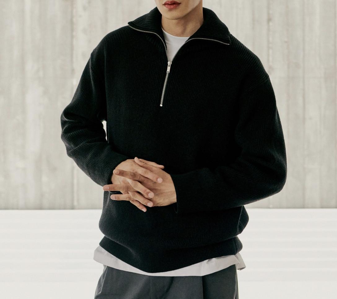 남성/ 스파오 반집업 스웨터 100(L)