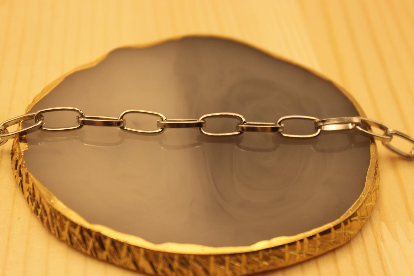 럭셔리 라운드 써지컬스틸팔찌 여자용 (새상품)