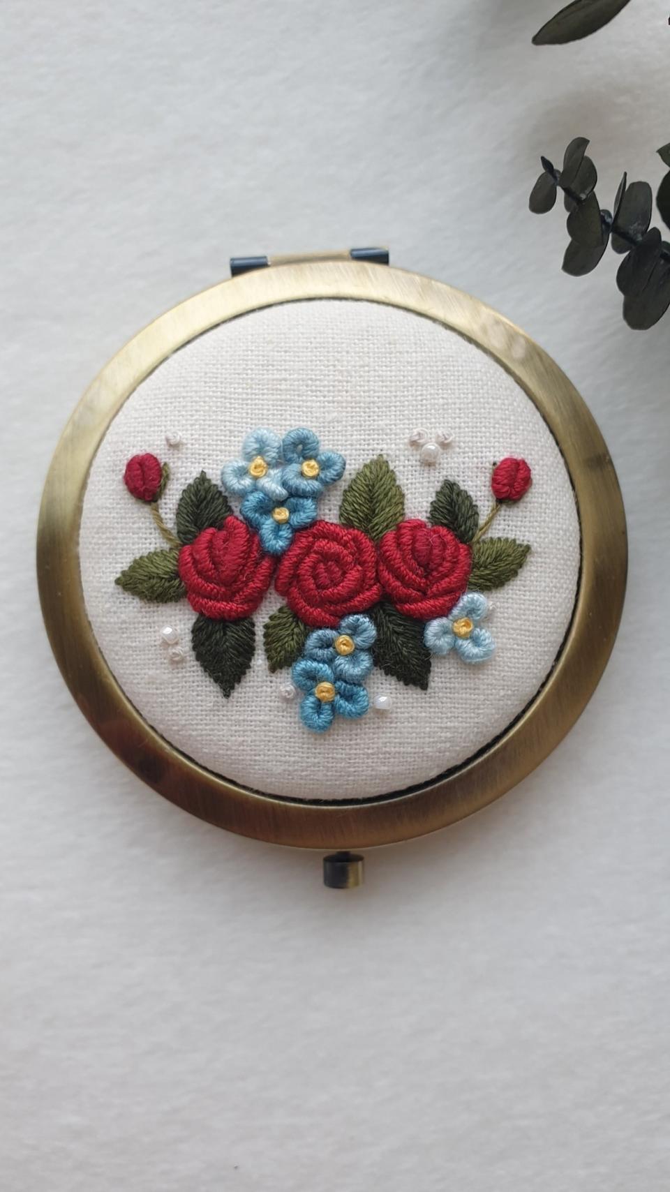 프랑스자수 앤틱 양면거울