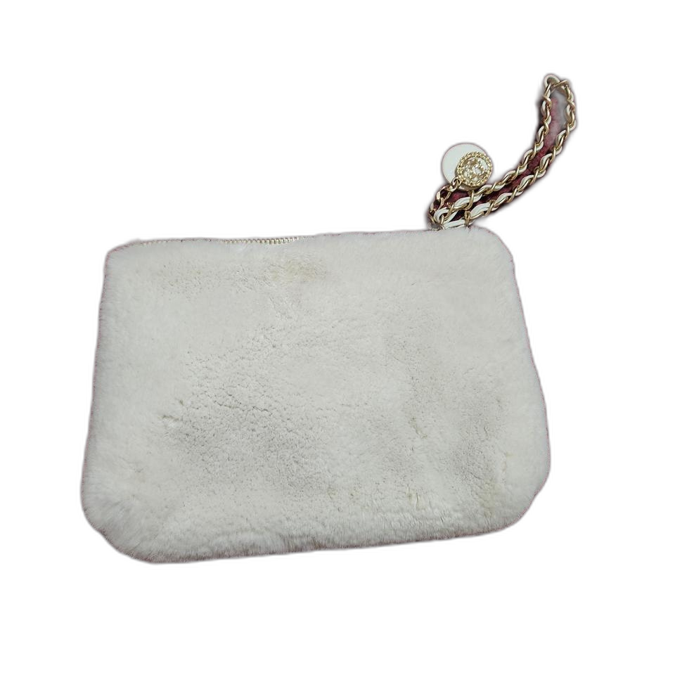 한섬 SJSJ 토끼털,소가죽 클러치백