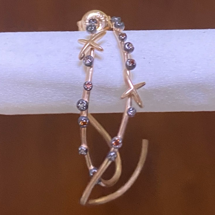 14k 디디에두보 몽파리 멀티 다이아 귀걸이