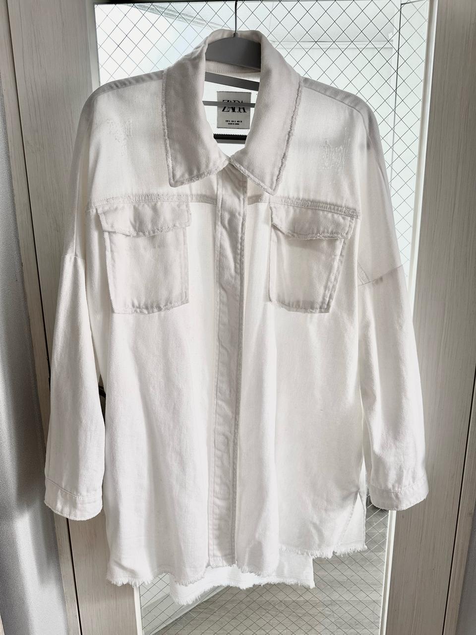 ZARA 오버사이즈 화이트 데님자켓