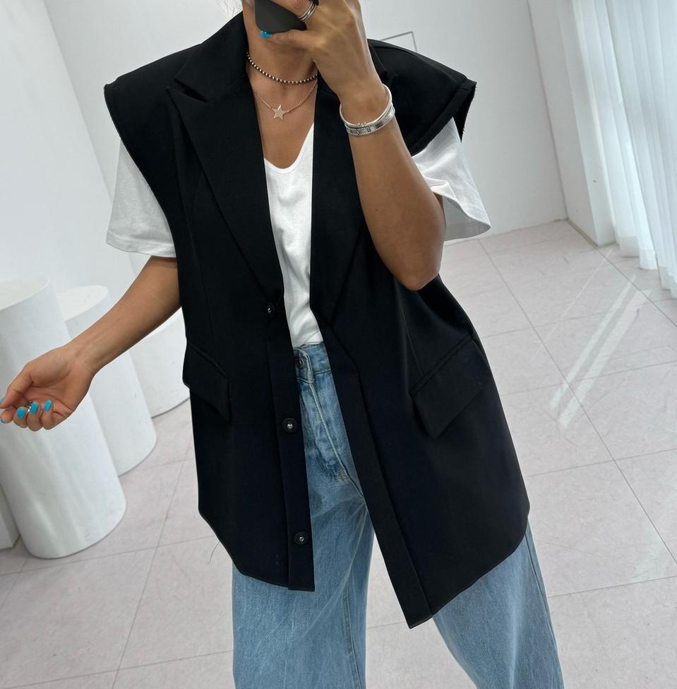 데끼컷 블레이저핏 베스트자켓