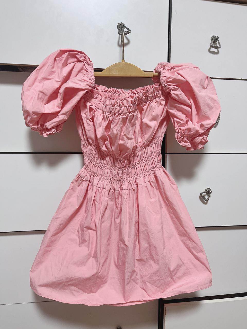 핑크퍼프원피스