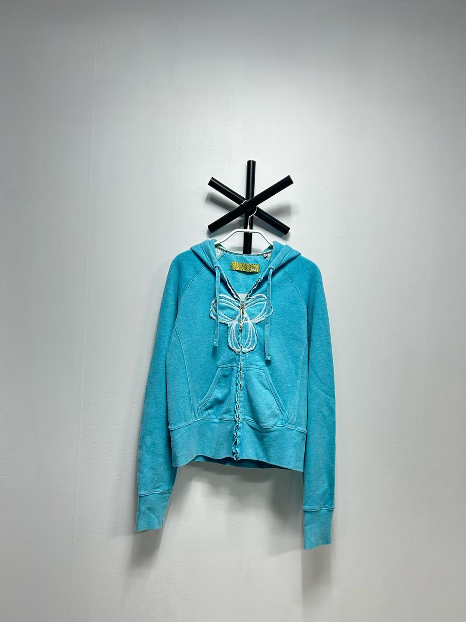 Tna 파스텔 톤 크롭 후드집업