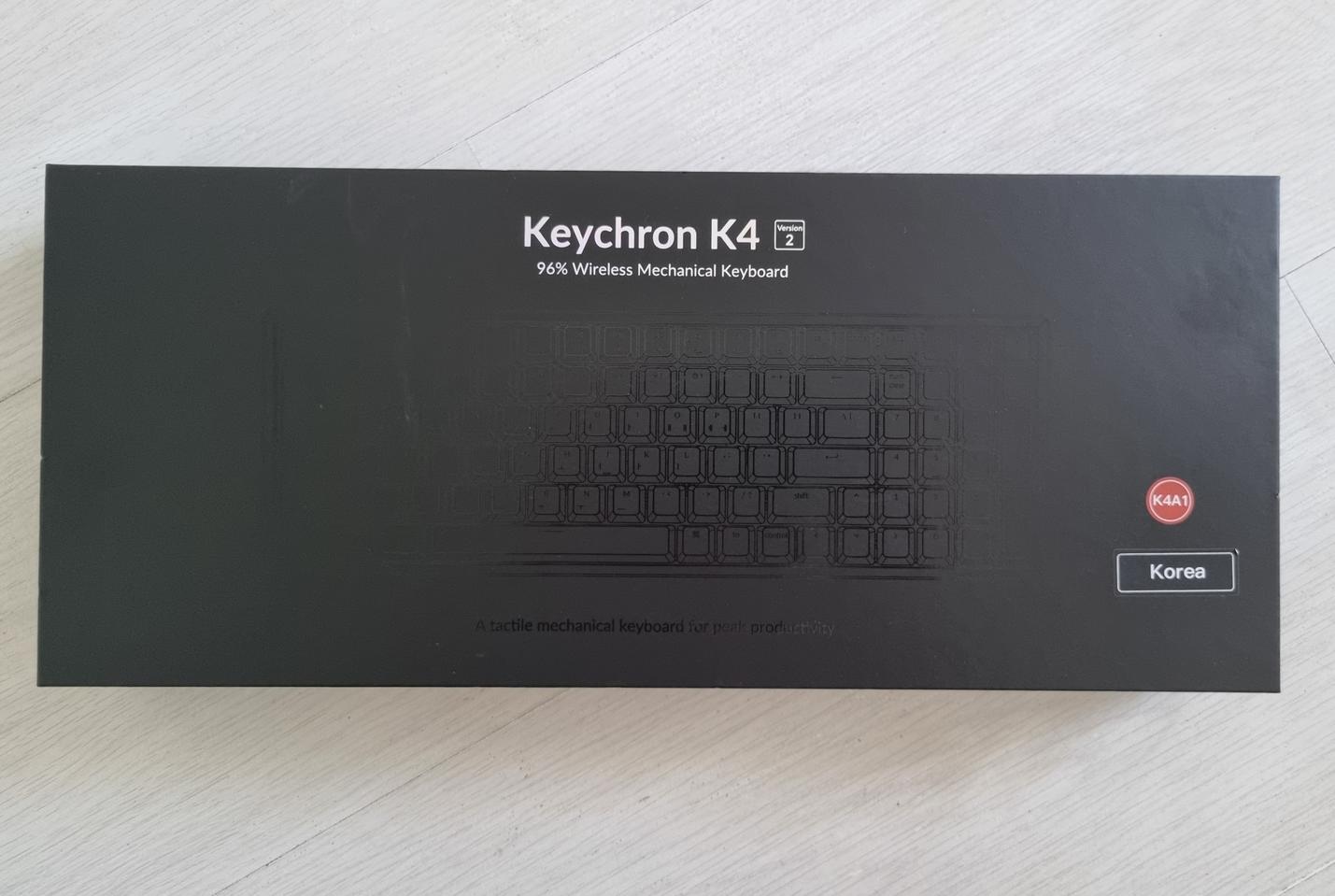 키크론 K4 v2 풀박스 적축 white LED 신품급