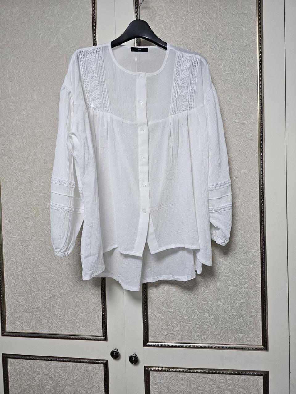 시원한 레이스 블라우스(F 화이트)