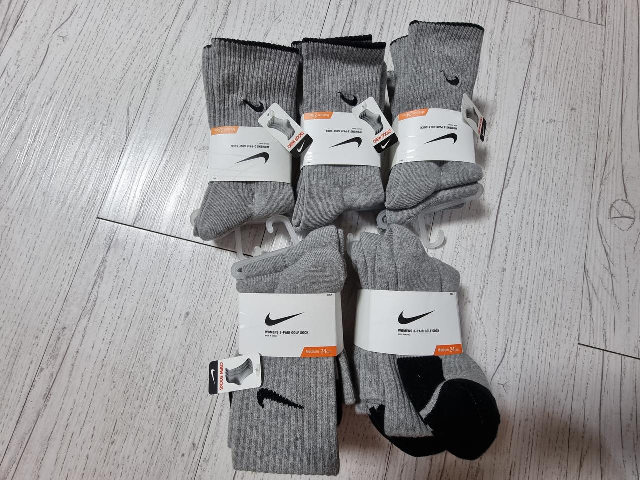 나이키 여성용 중목 양말(240기준)3족×5 총15켤래 새상품 정품