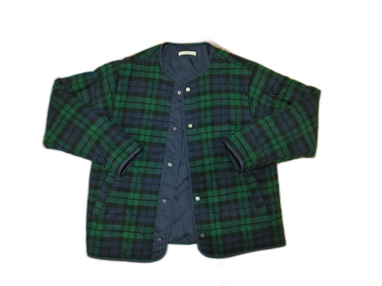 퀼팅 자켓 105사이즈 누빔 자켓 체크 자켓