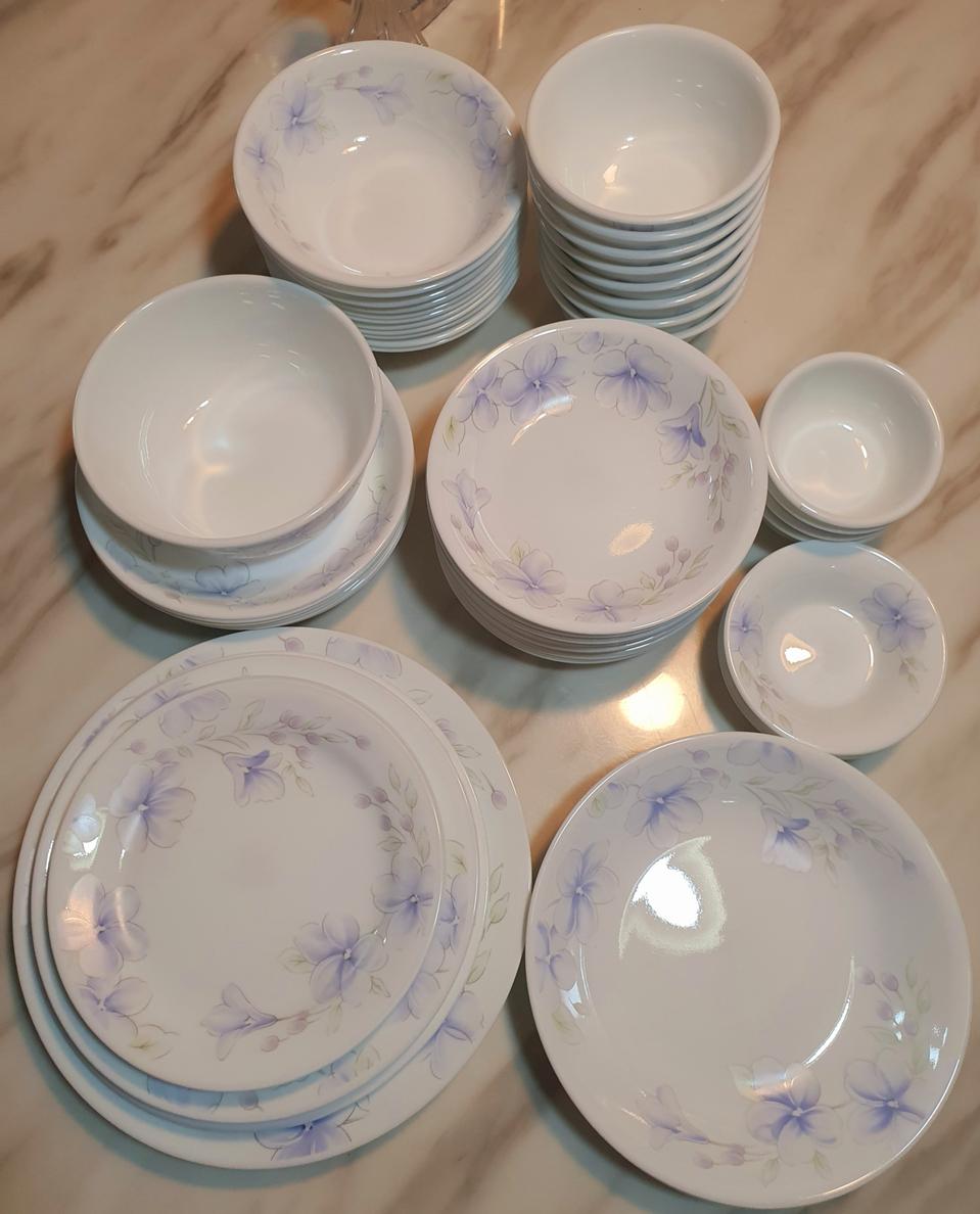 단종 빈티지코렐 보라꽃 개당값