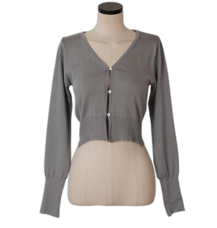 라인 크롭 가디건