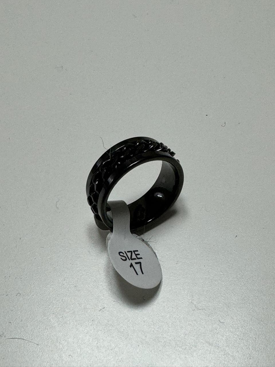 블랙 고리 써지컬 반지