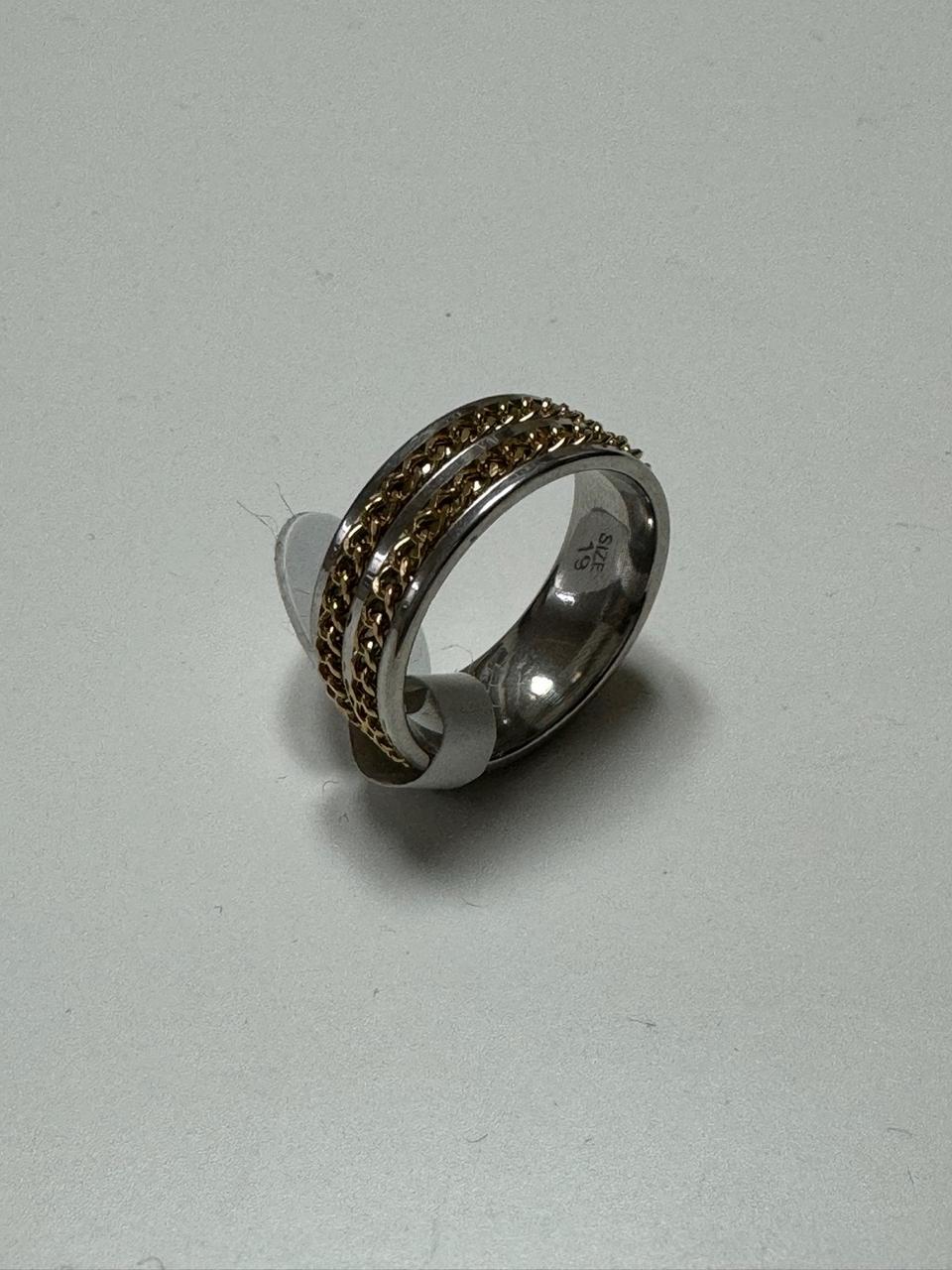 투 골드 고리 포인트 써지컬 반지