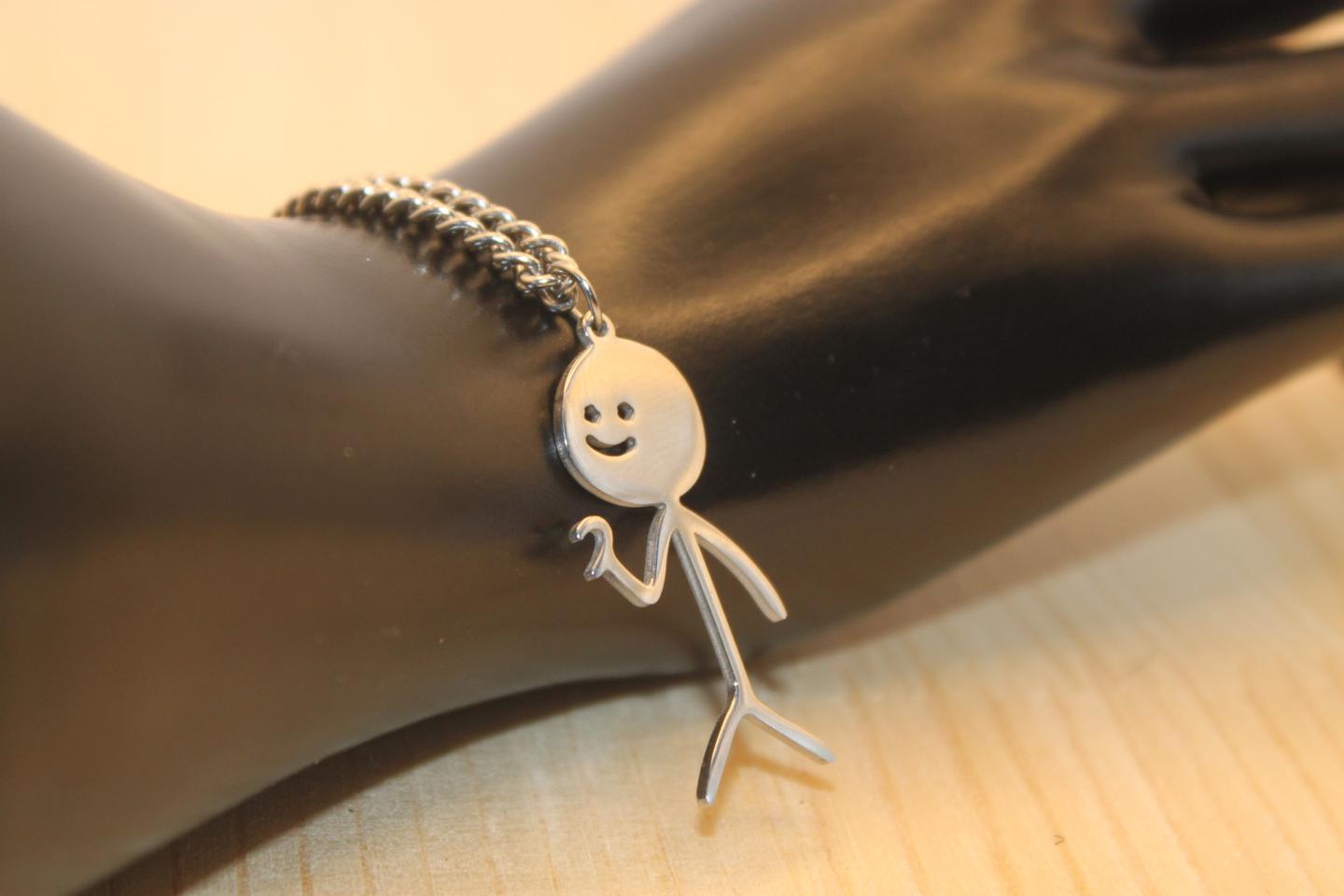 똑똑 노크맨 써지컬스틸 롱목걸이 (새상품)