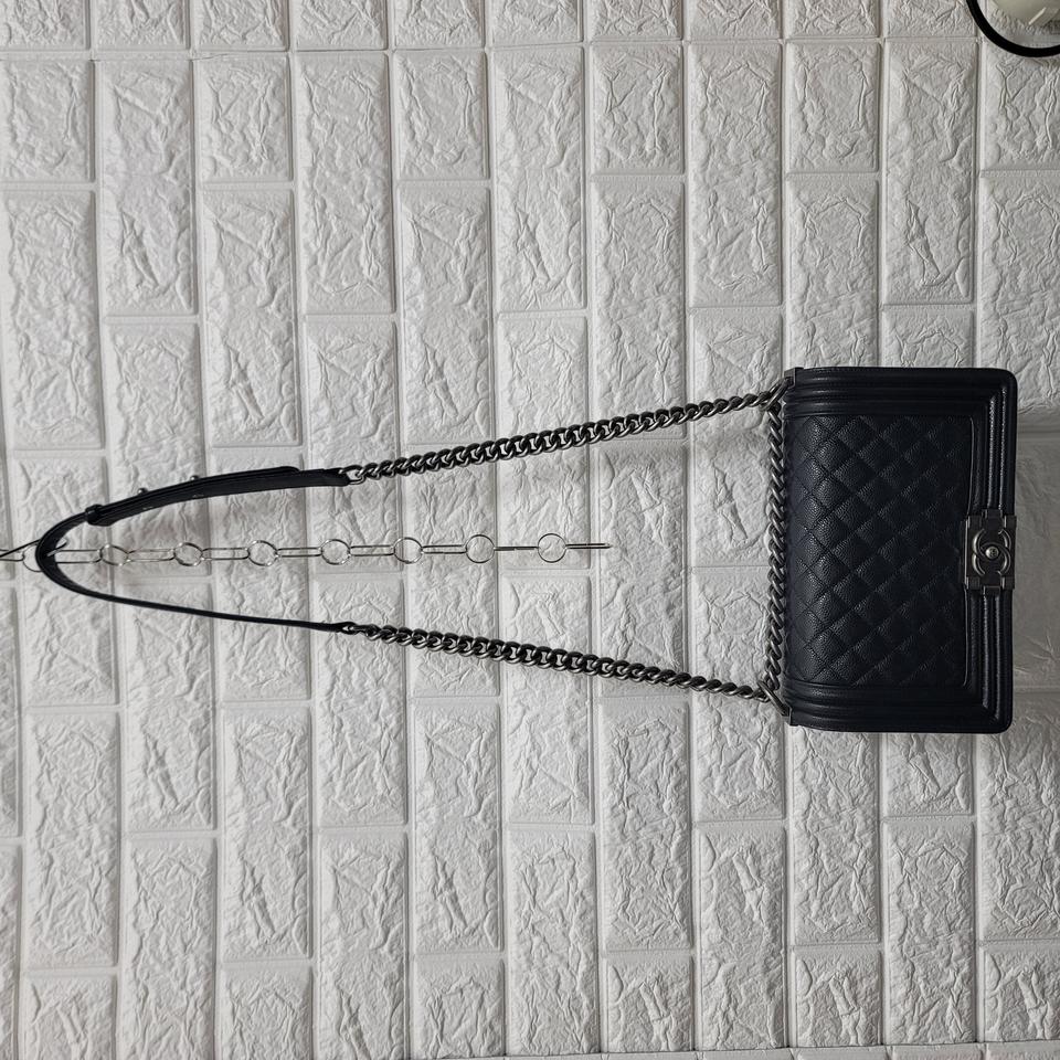 샤넬 보이백 플랩 빈티지 은장 캐비어