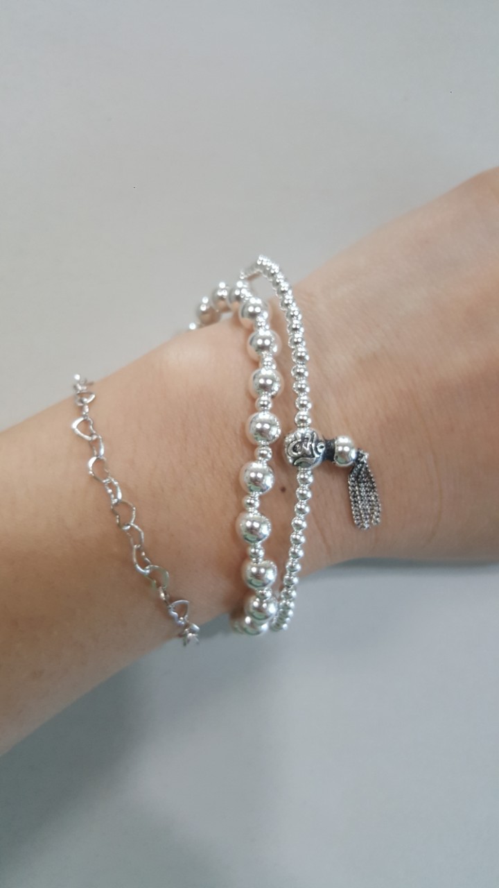 108 불교염주은팔찌