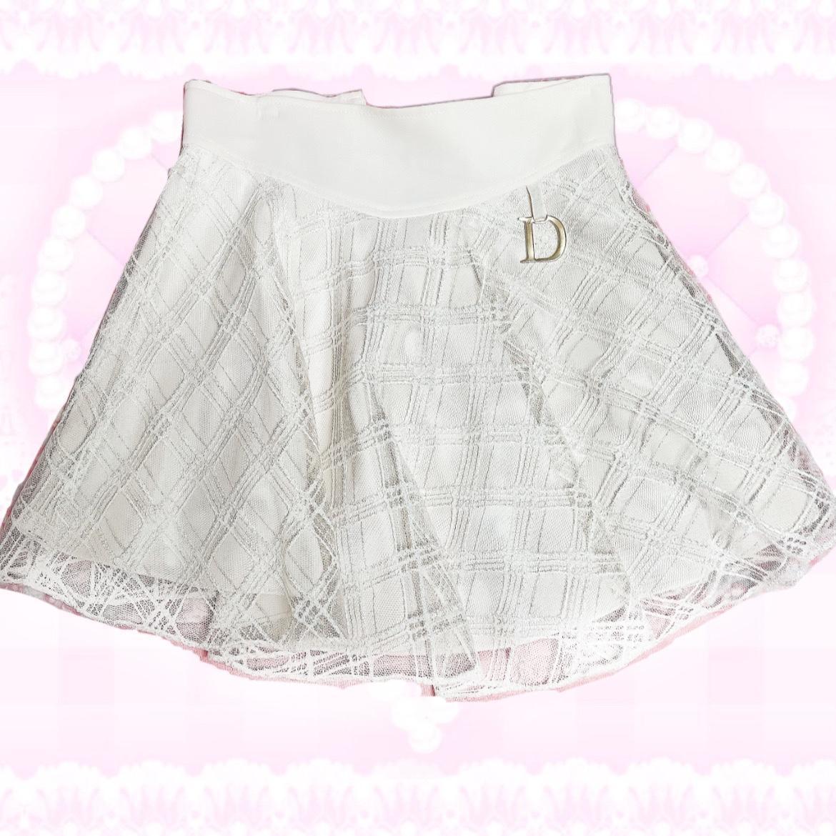 디올깔 쉬폰깔 스커트