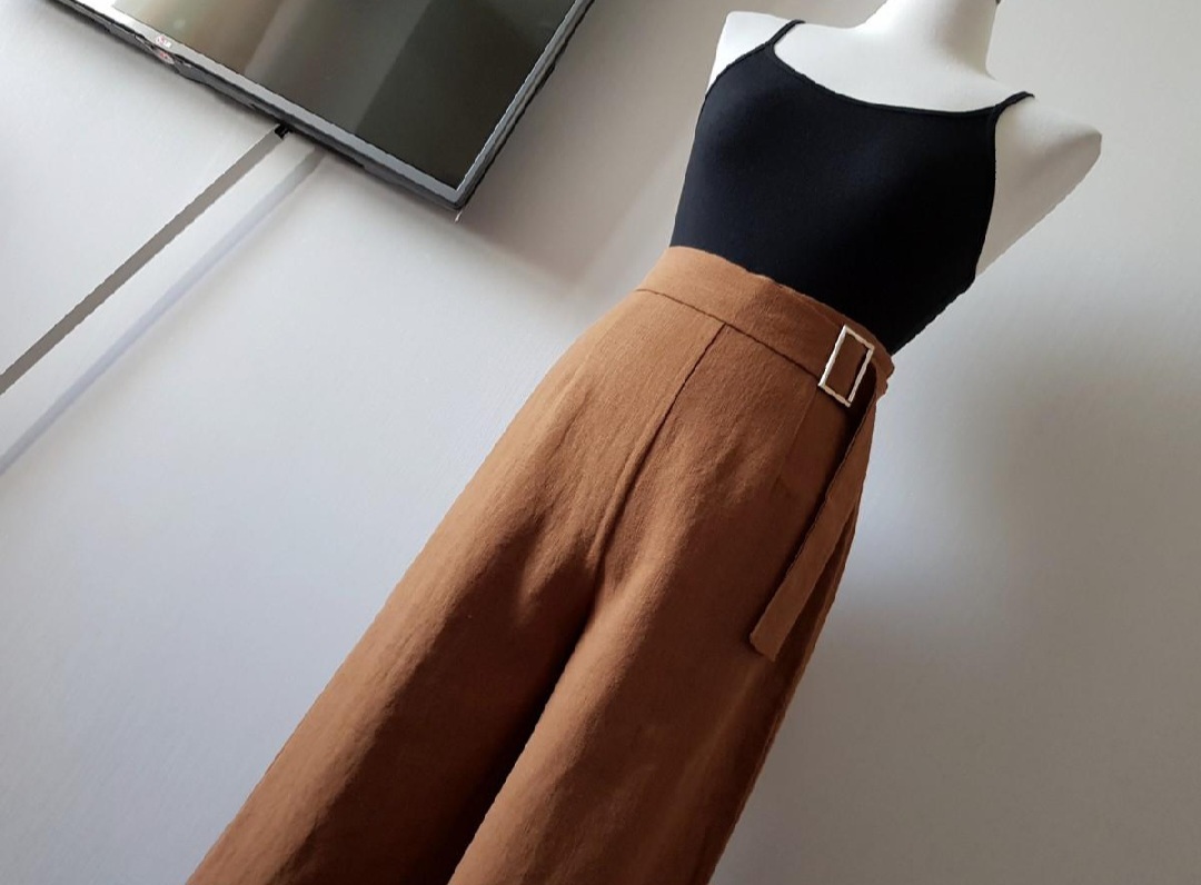 [♡BIG SALE♡]Non pocket linen belt pants