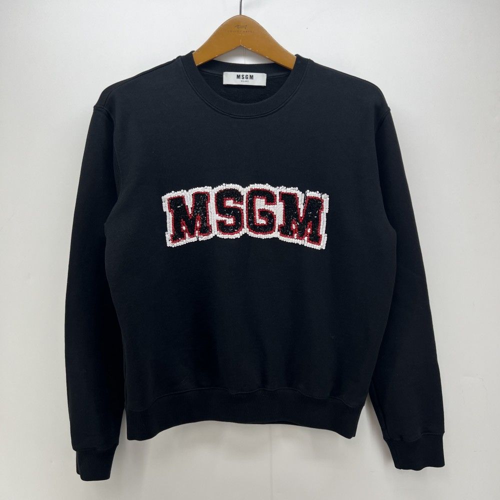 [중고] 미디움 msgm 엠에스지엠 블랙 맨투맨 티셔츠 남여공용 명품중고