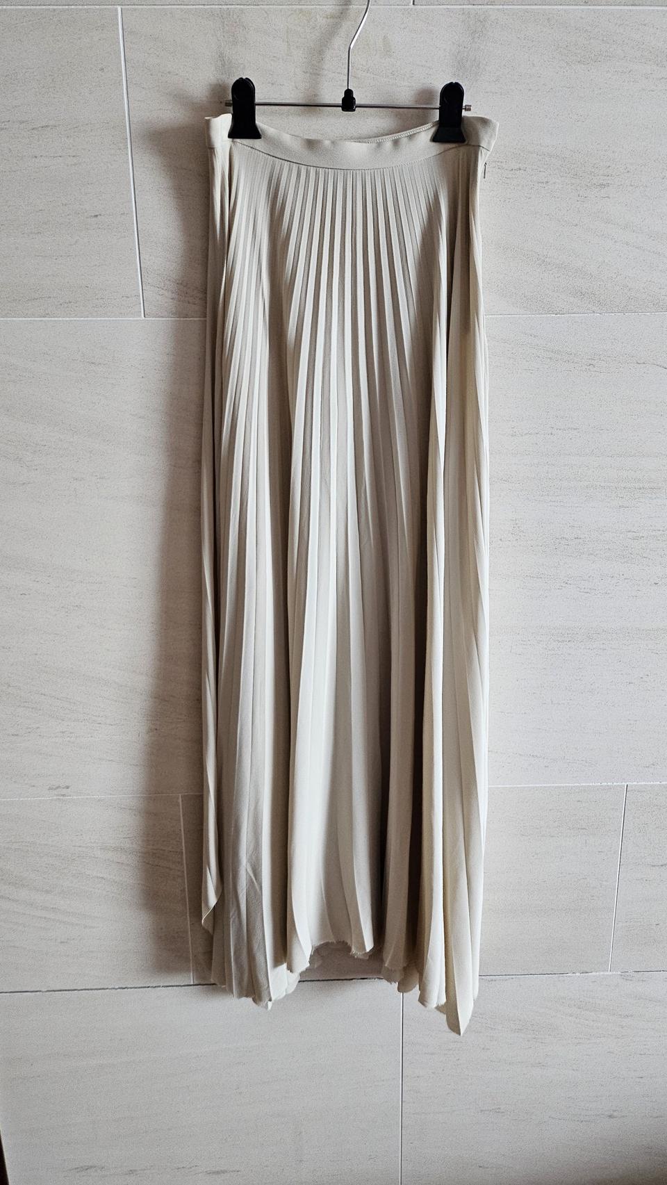 (정품) HELMUT LANG 플리츠 실크 롱스커트