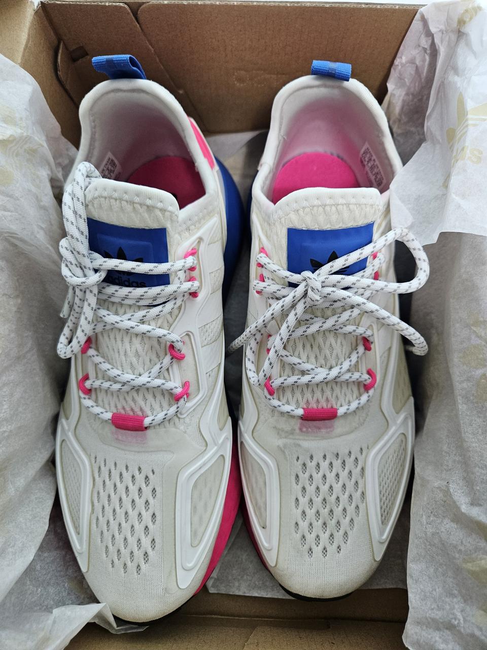 아디다스 여성용 ZX 2K 부스터 화이트핑크 정품 사이즈245