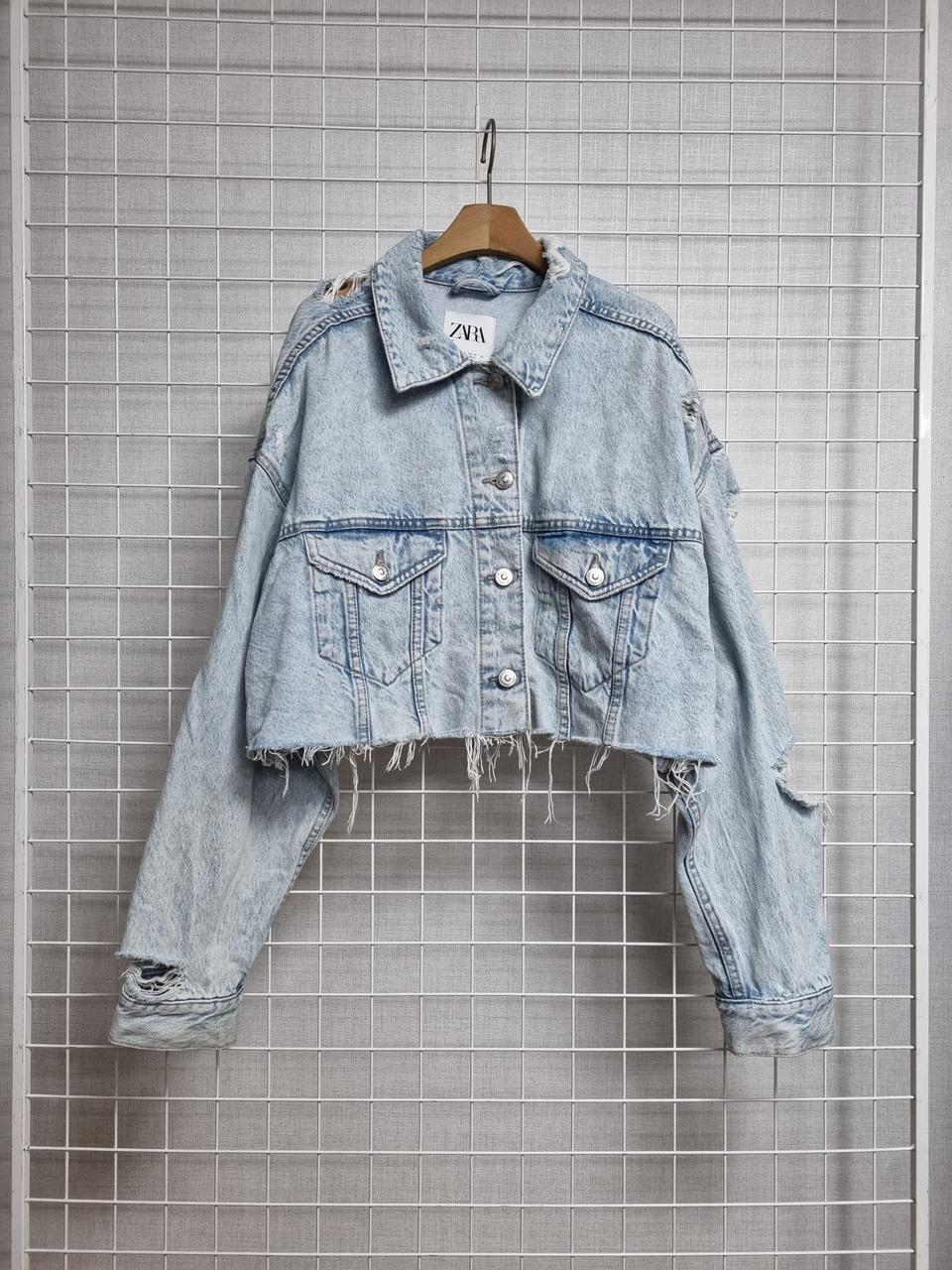 자라 크롭  오버핏 청자켓 (가격내림)