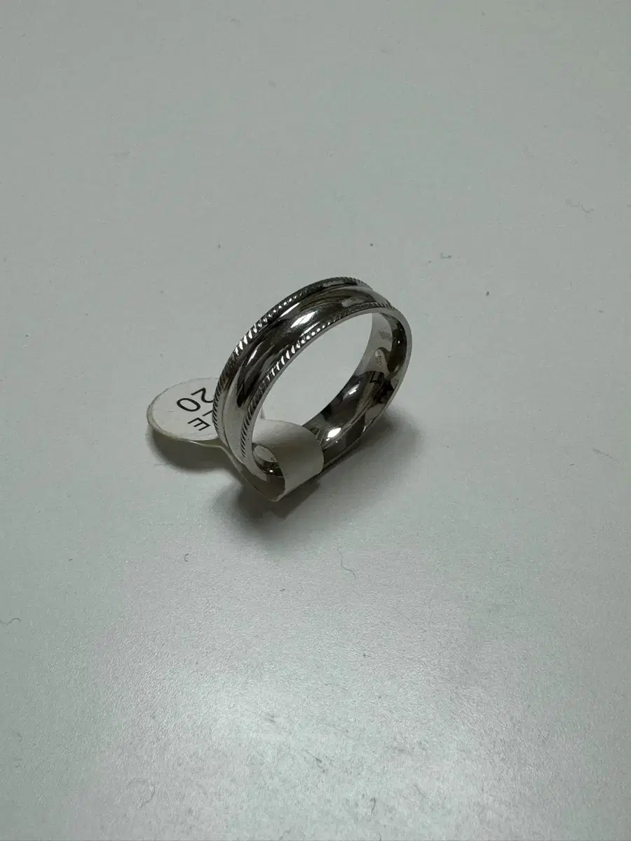 실버 투 라인 써지컬 실버 반지