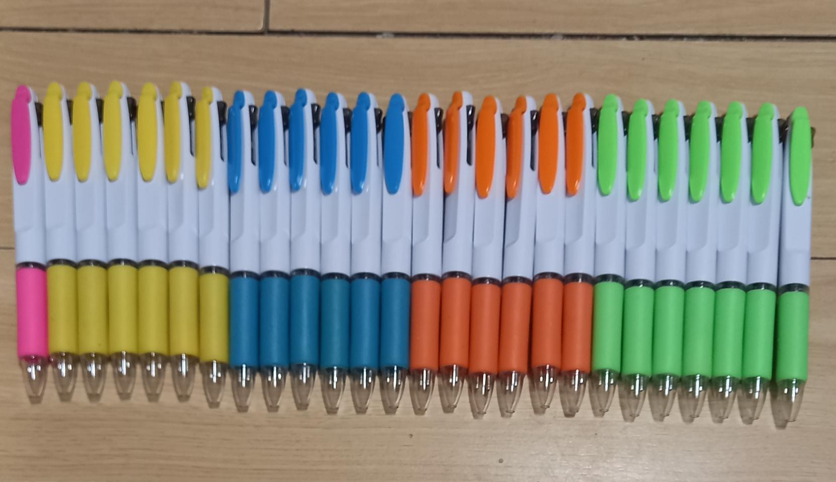 새제품) 검정/빨강 투컬러 볼펜 26개