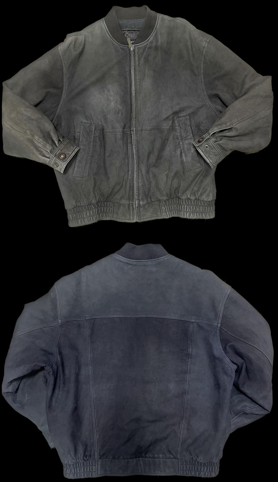 빈티지 입생로랑 가죽봄버자켓 105-110