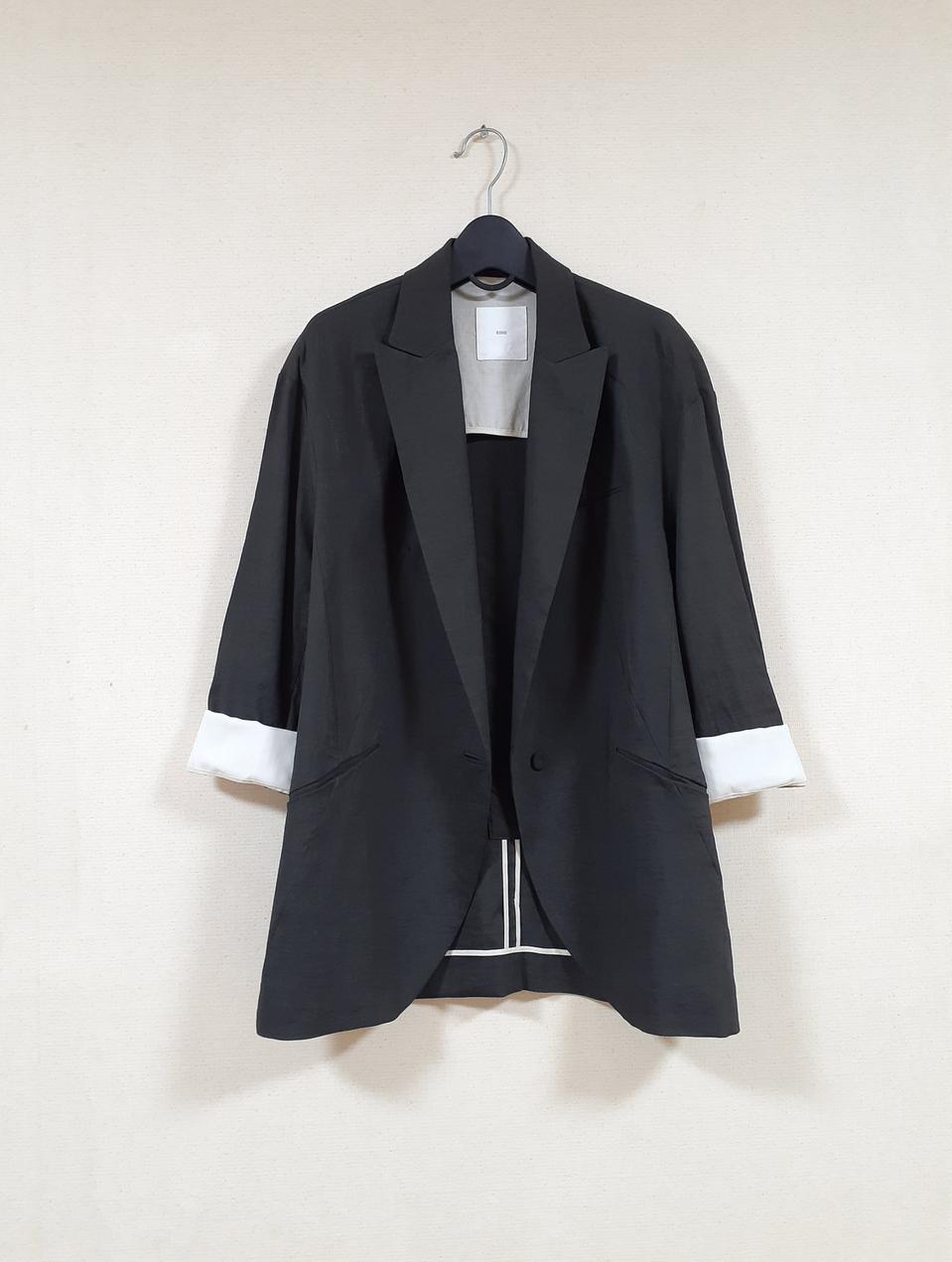 구호 린넨 마 세미 오버핏 자켓 재킷 코트