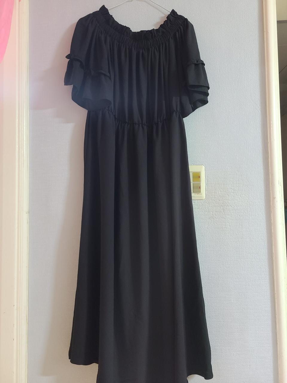 오프숄더 롱원피스