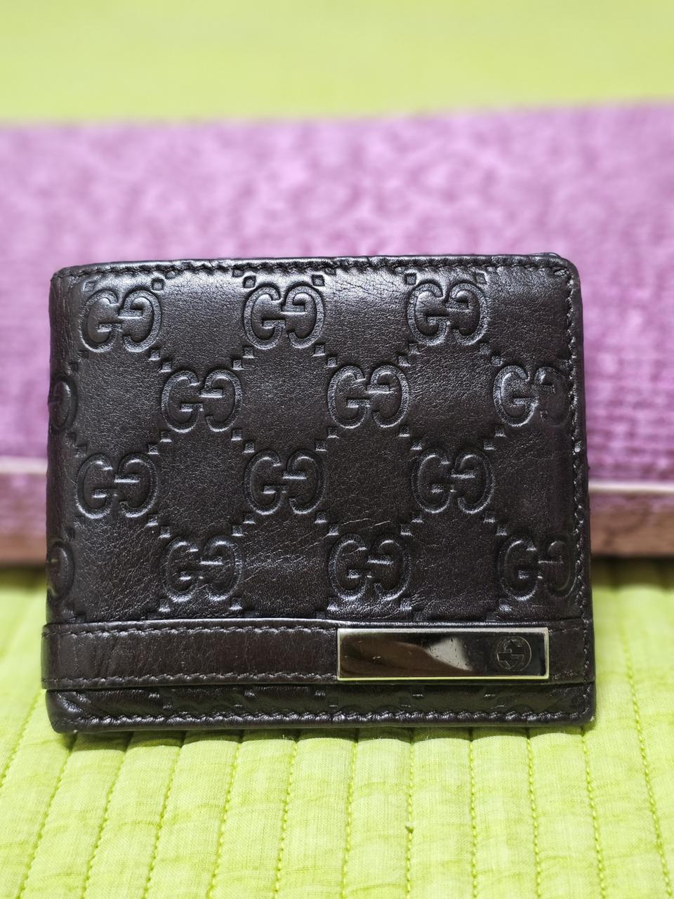 (정품) 구찌 메탈 바 시마반지갑/233100/다크브라운/개인