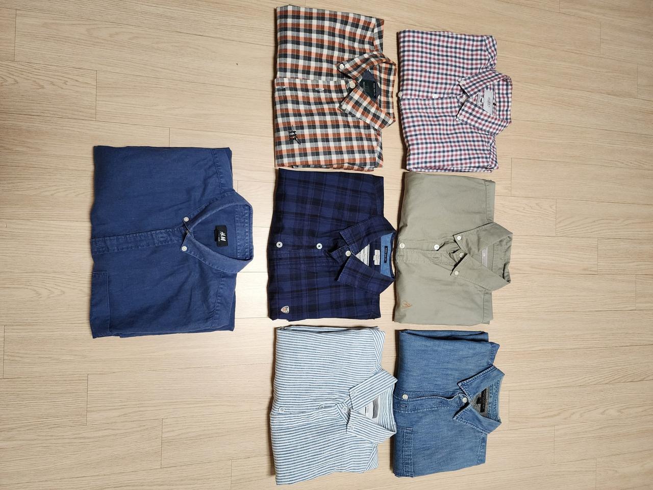 봄 캐주얼 면 셔츠 여러벌