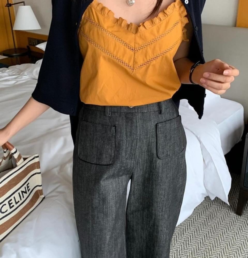 최저가 새상품 프리사이즈 예쁜 프릴나시