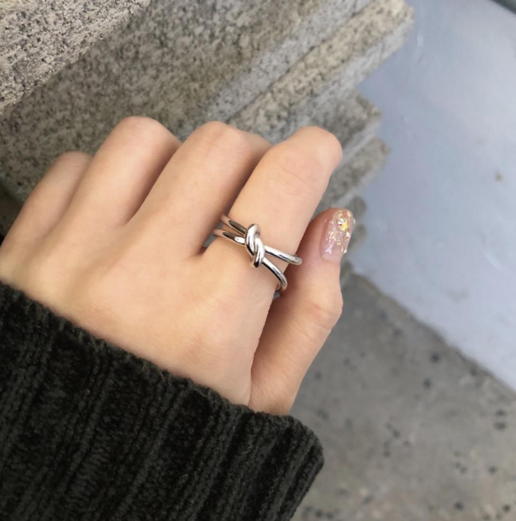 써지컬 꼬임 반지 (실버)