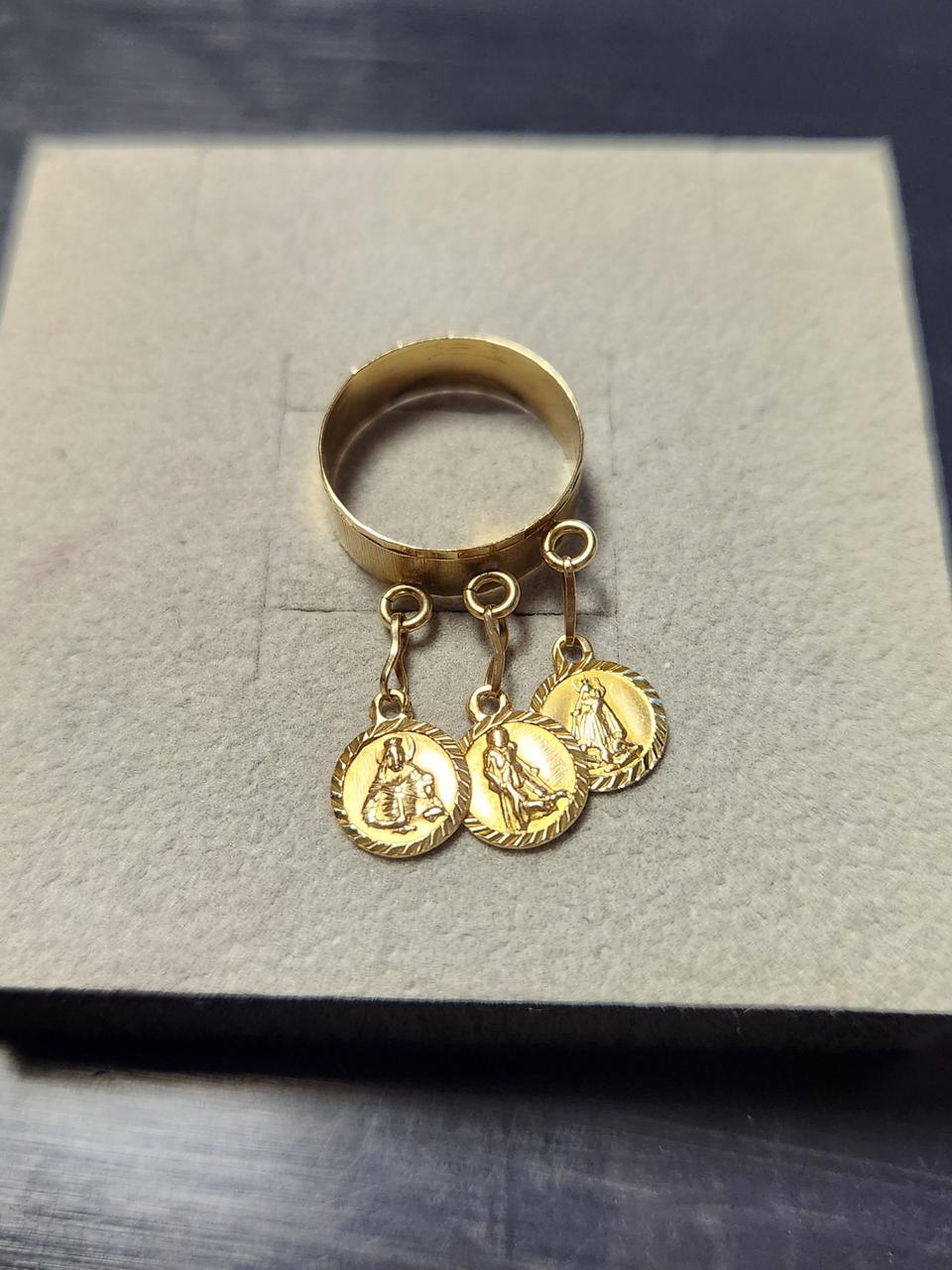 14K 코인 딸랑이 반지