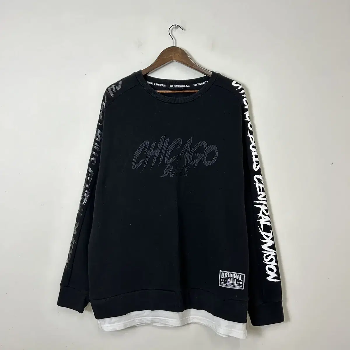 NBA 시카고불스 자수 레이어드 맨투맨 105 급처합니다