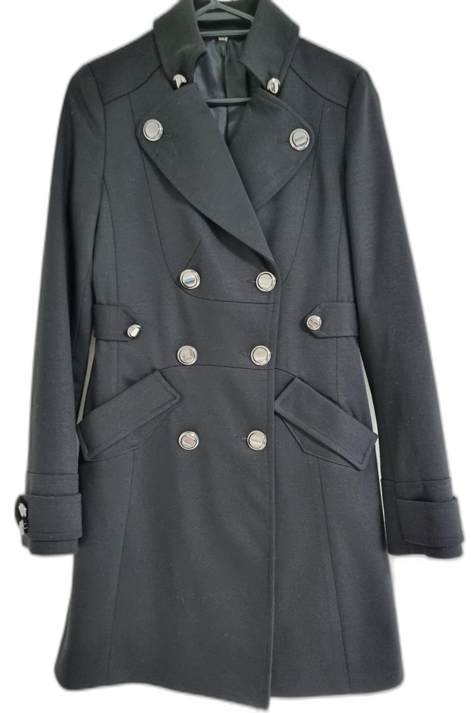 여성 블랙 정장 스타일 코트 외투 55사이즈