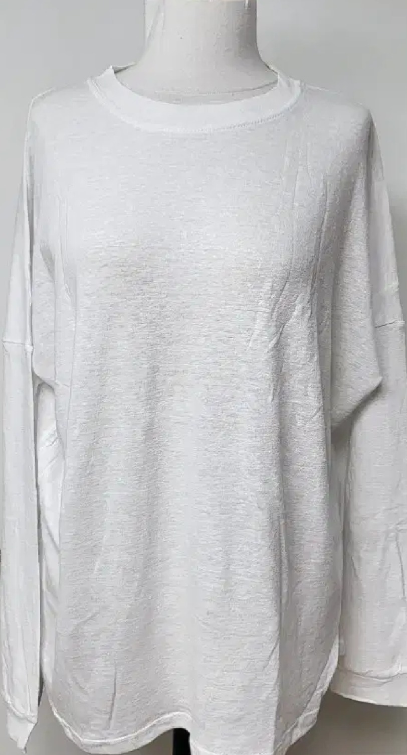 여성 루즈핏 얇은 긴팔