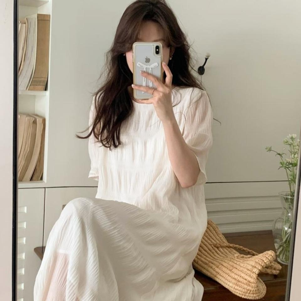 [새상품]링클 쉬폰 주름 롱원피스