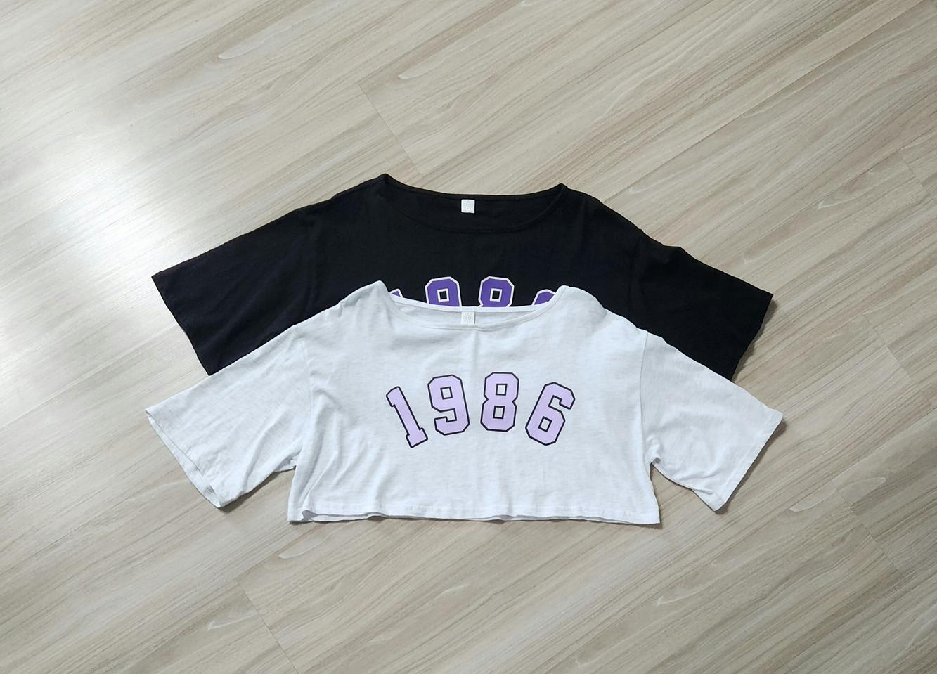 크롭 반팔티/일괄2장