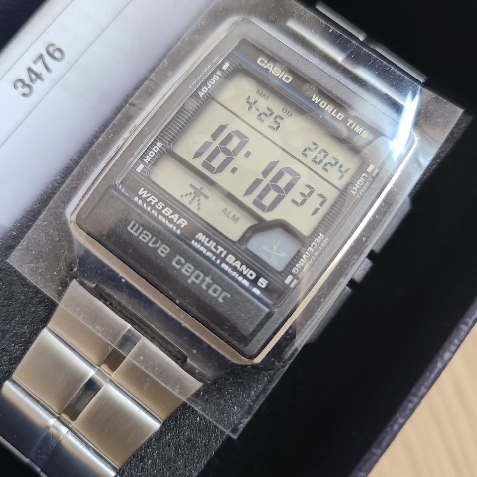 카시오 웨이브 셉트 디지탈 메탈 전파시계