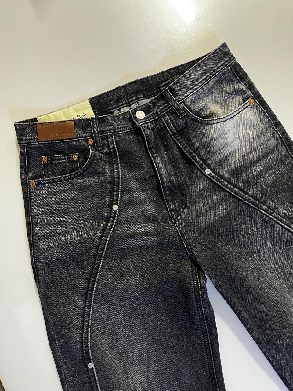 31 long) 앤더슨 벨 매튜 커브드 진 워시드 블랙